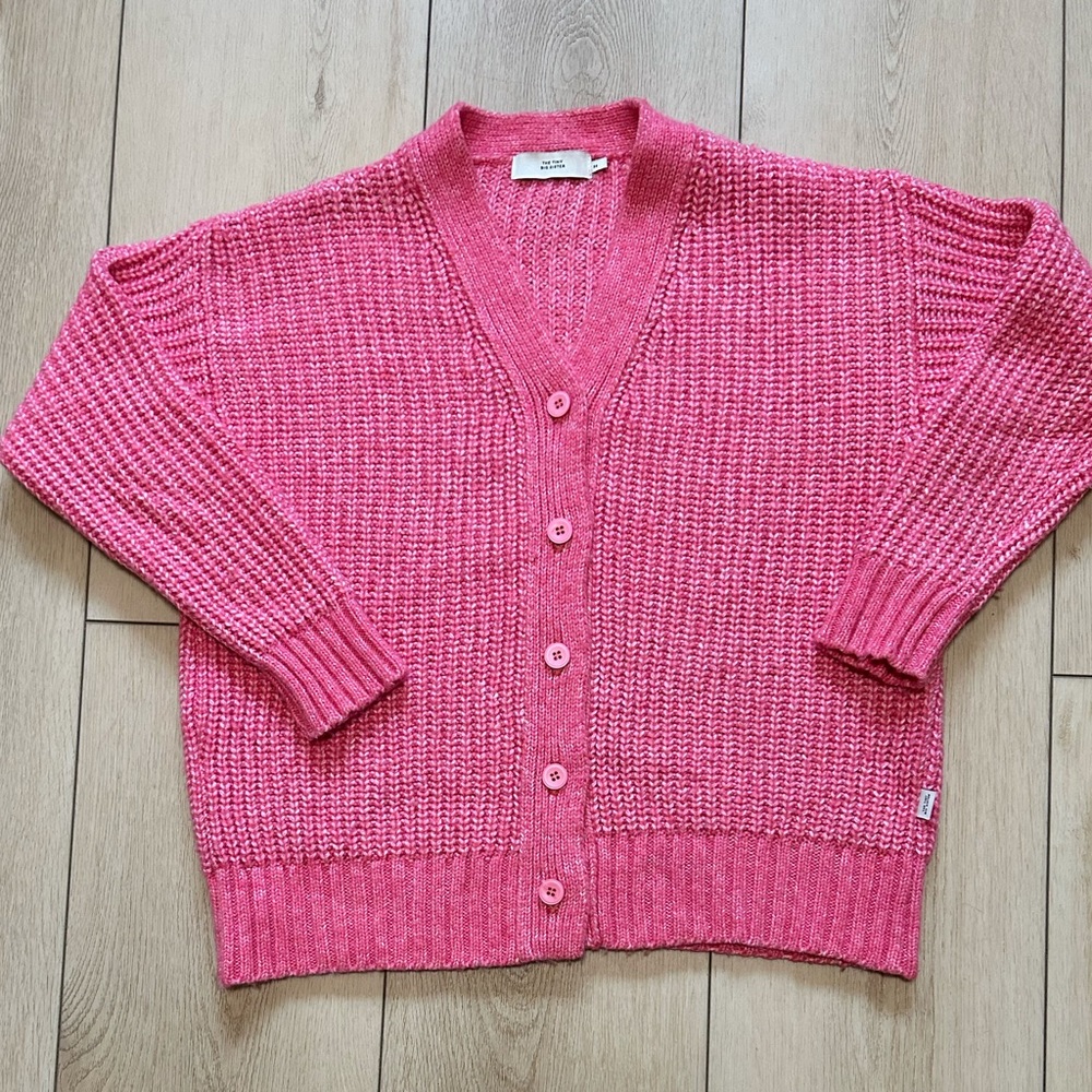 Boxy Hot Pink Cardi from The Tiny Big Sister